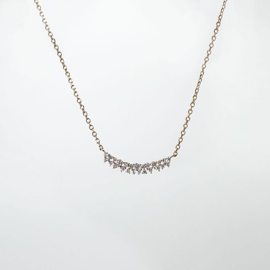 Collar diamantes S barra