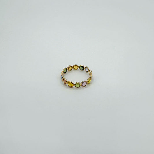 Anillo zafiro de colores.