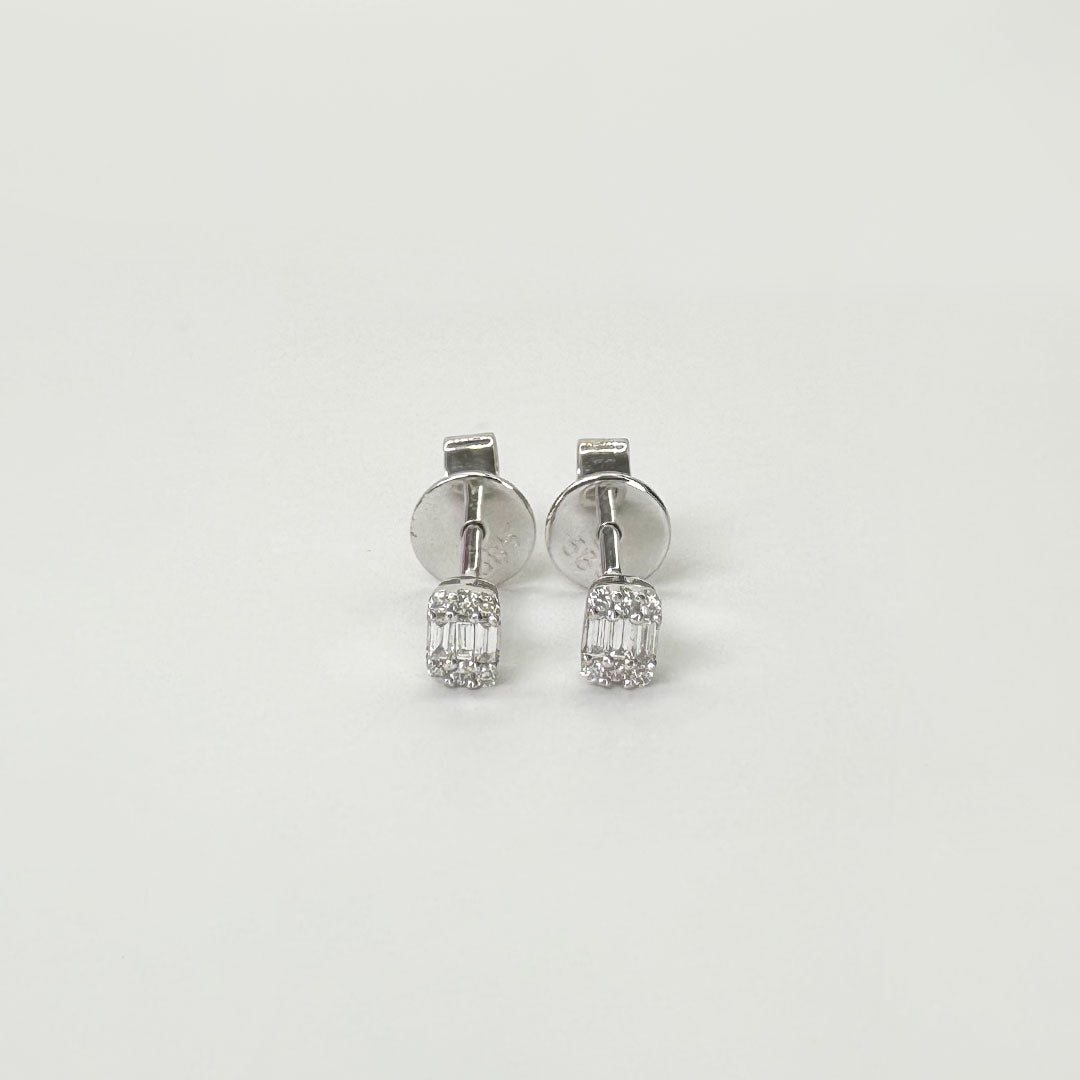 Broqueles diamante Oro blanco