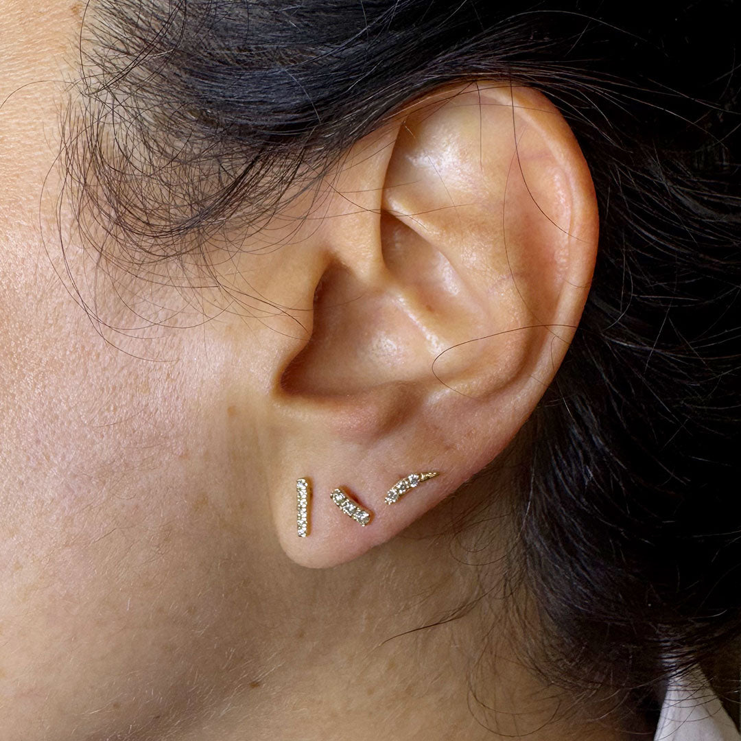 Broqueles diamante mini pico