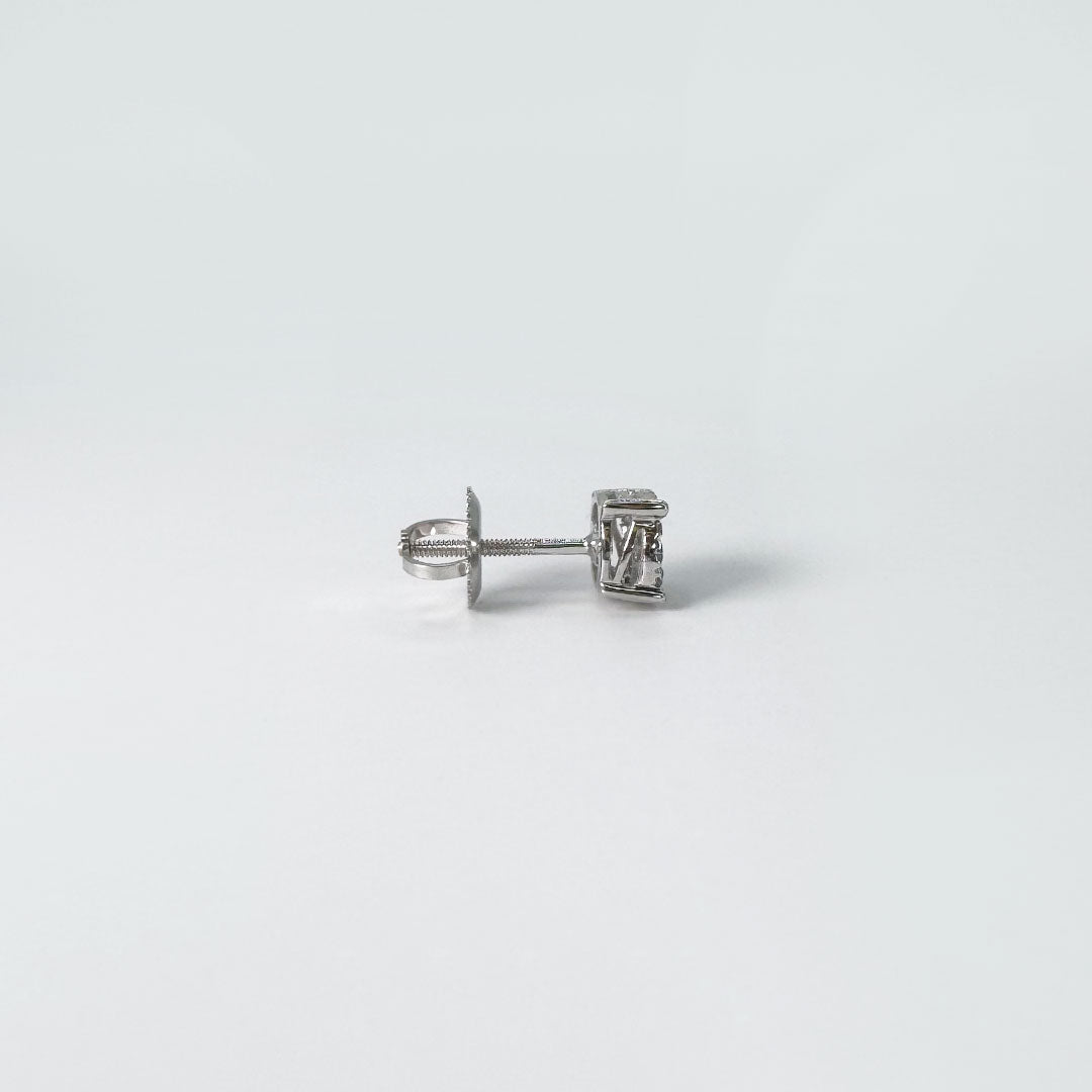 Broqueles cluster medianos oro blanco.