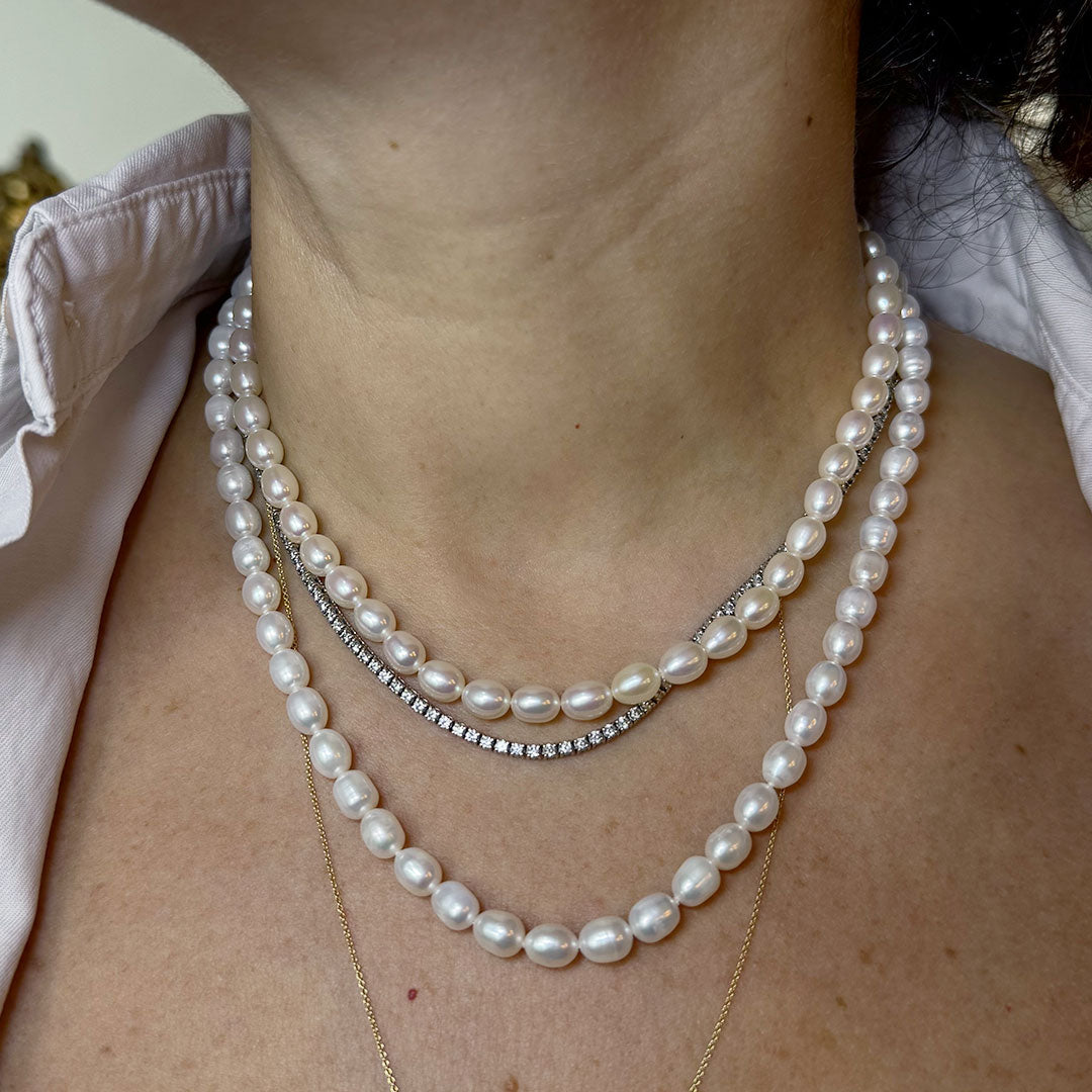 Collar perlas chicas calabacín S