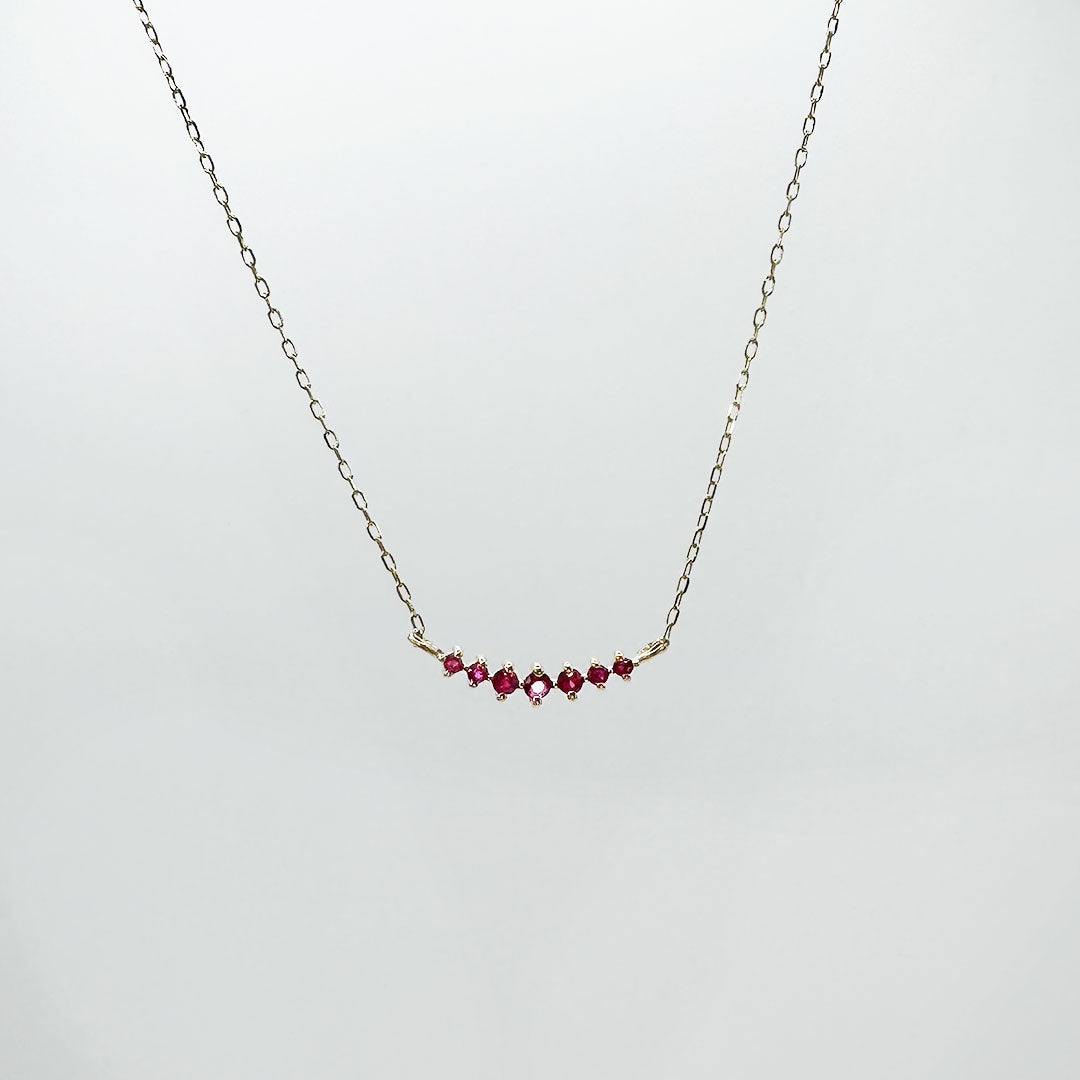 Collar rubí mini barra