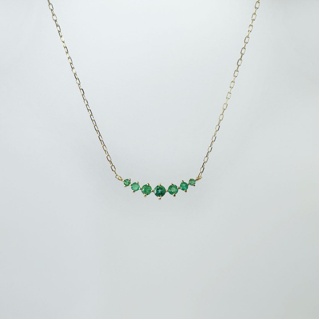Collar esmeralda M barra