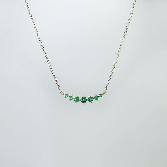 Collar esmeralda M barra