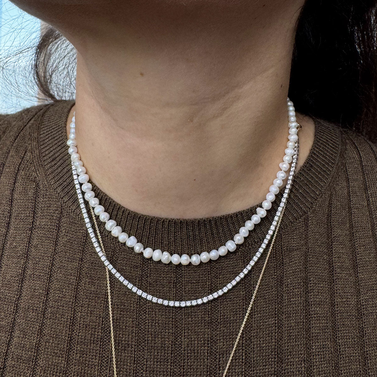 Collar perlas mini irregular choker