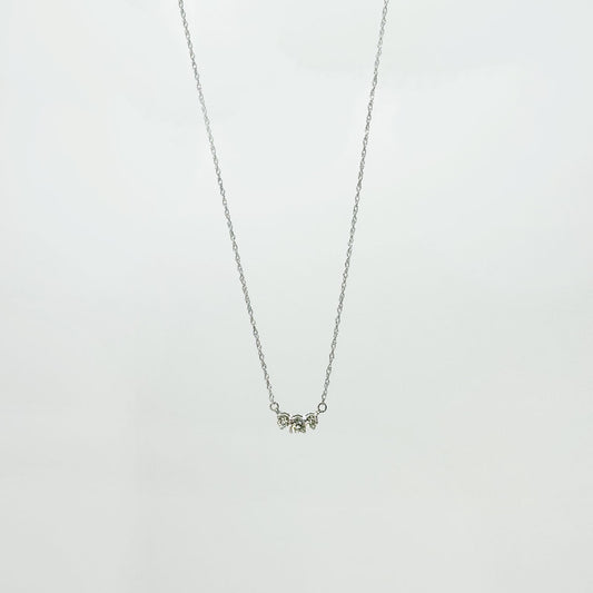 Collar trio diamantes oro blanco