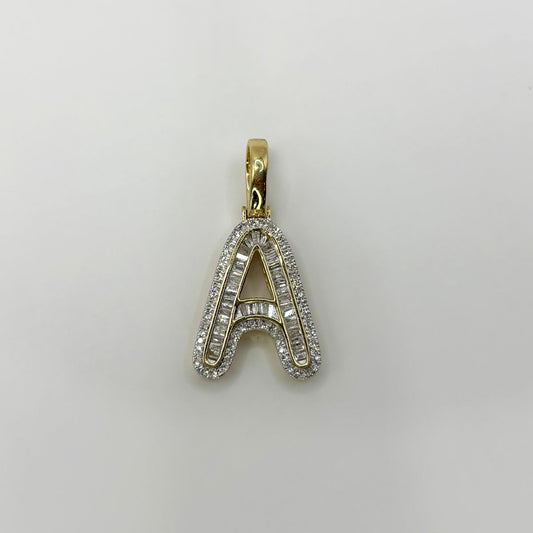 Dije letra "A" XL bubble