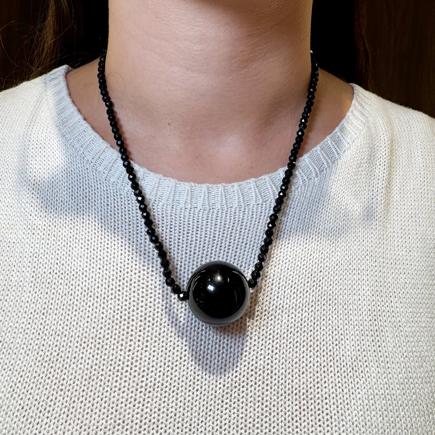 Collar Ónix bola.
