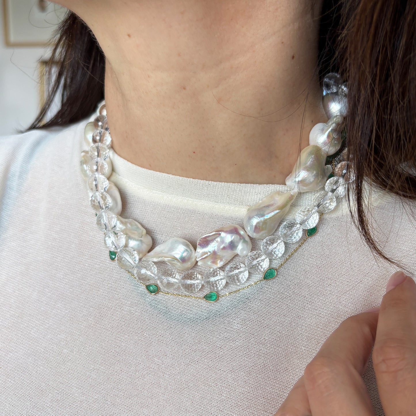 Collar cristal de roca.