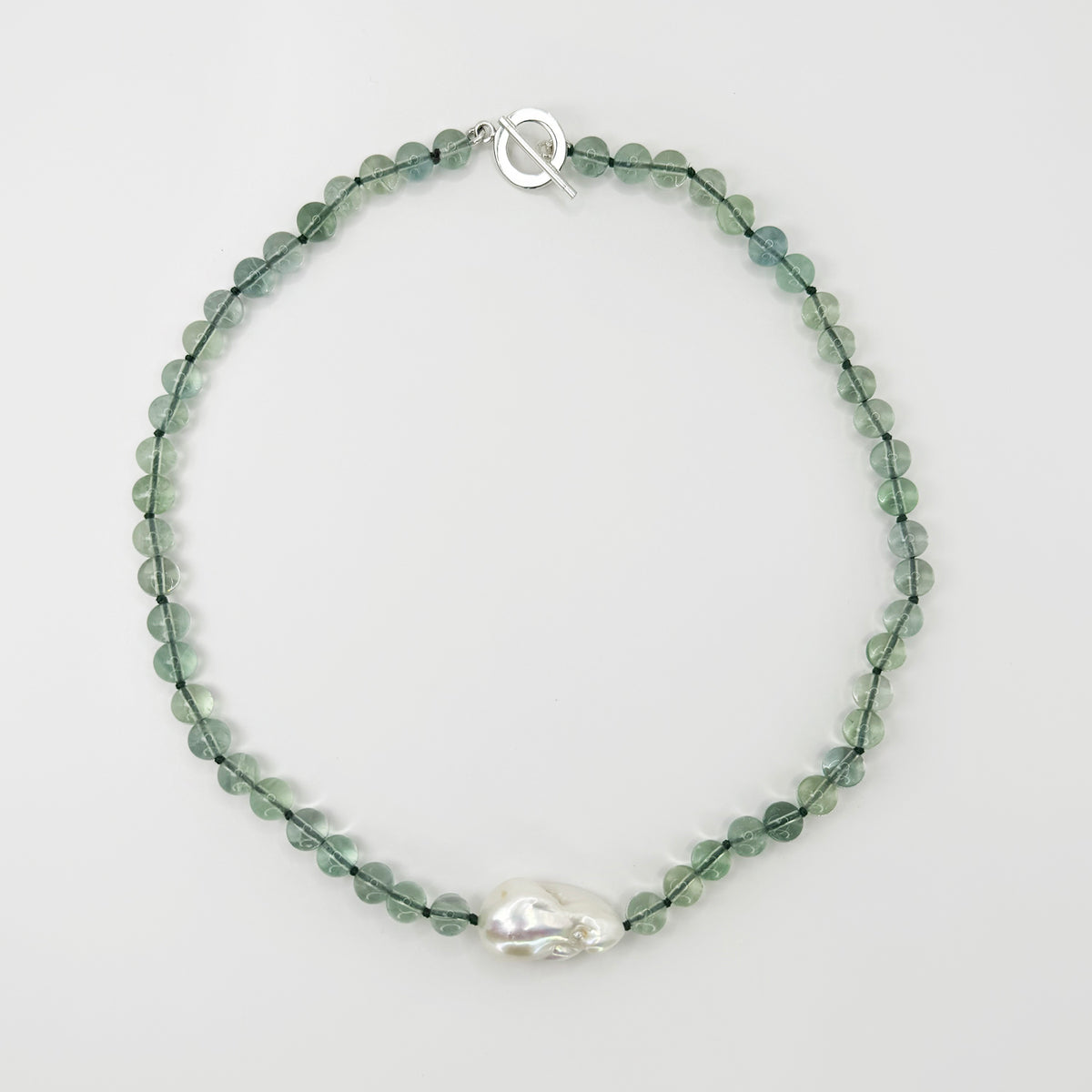 Collar semipreciosas con perla cultivada barroca