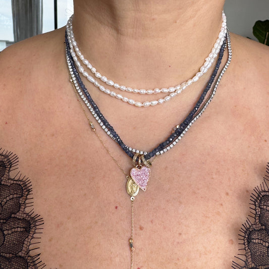 Collar zafiros naturales.