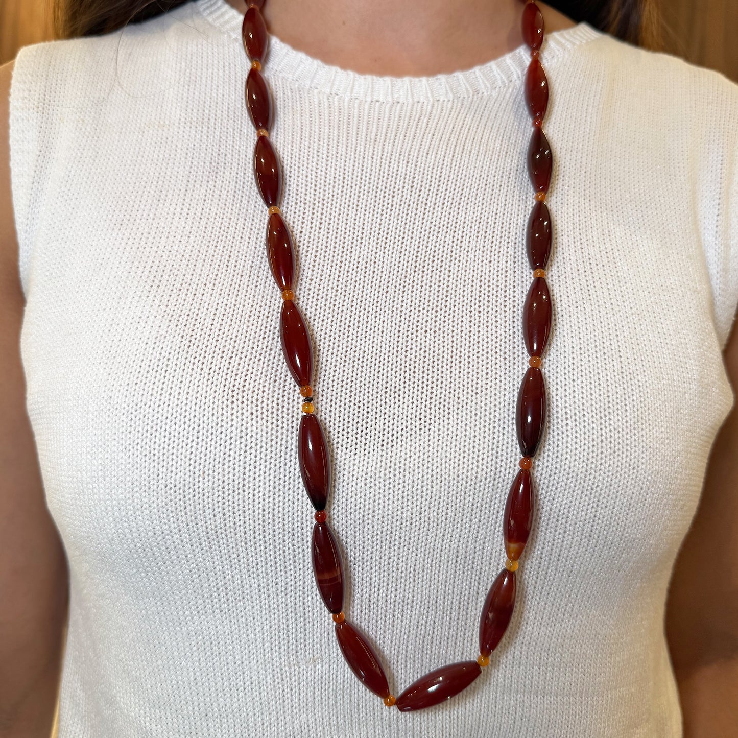 Collar piedras semipreciosas extra largo