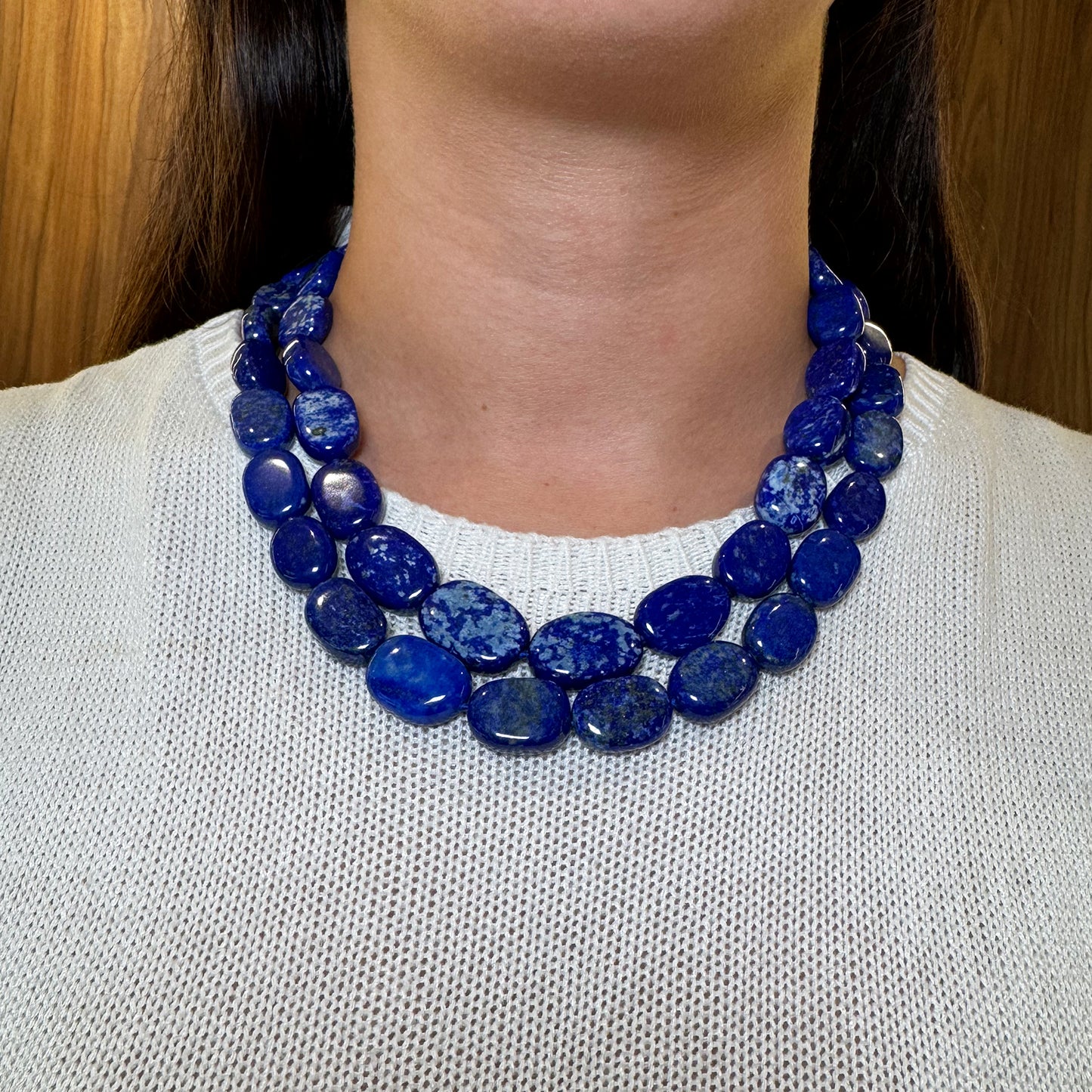 Collar lapislázuli doble.