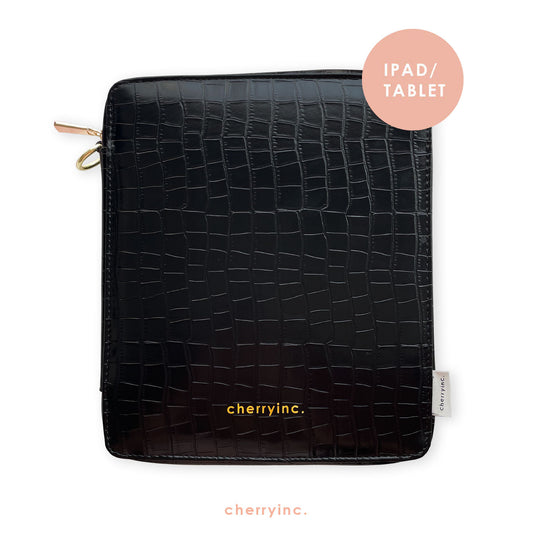 Porta iPad / Agenda Croc Negro