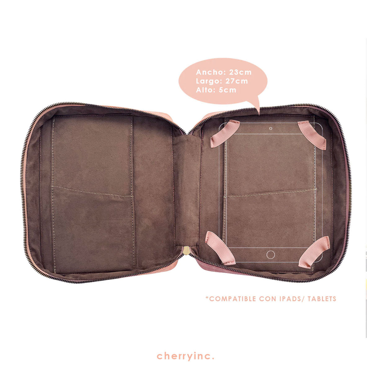 Porta iPad / Agenda Croc Rosa