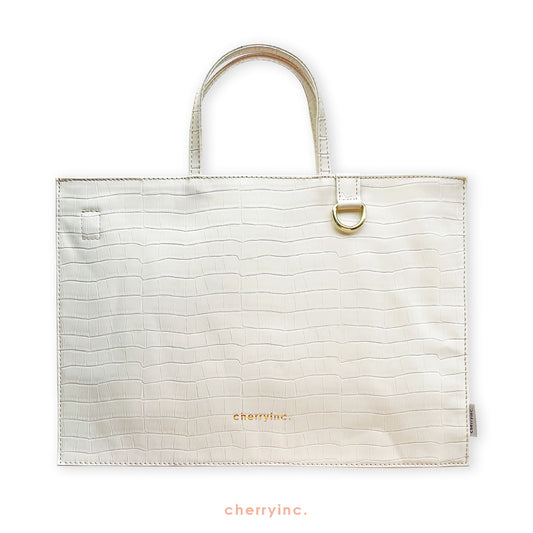 Porta Laptop Croc Beige