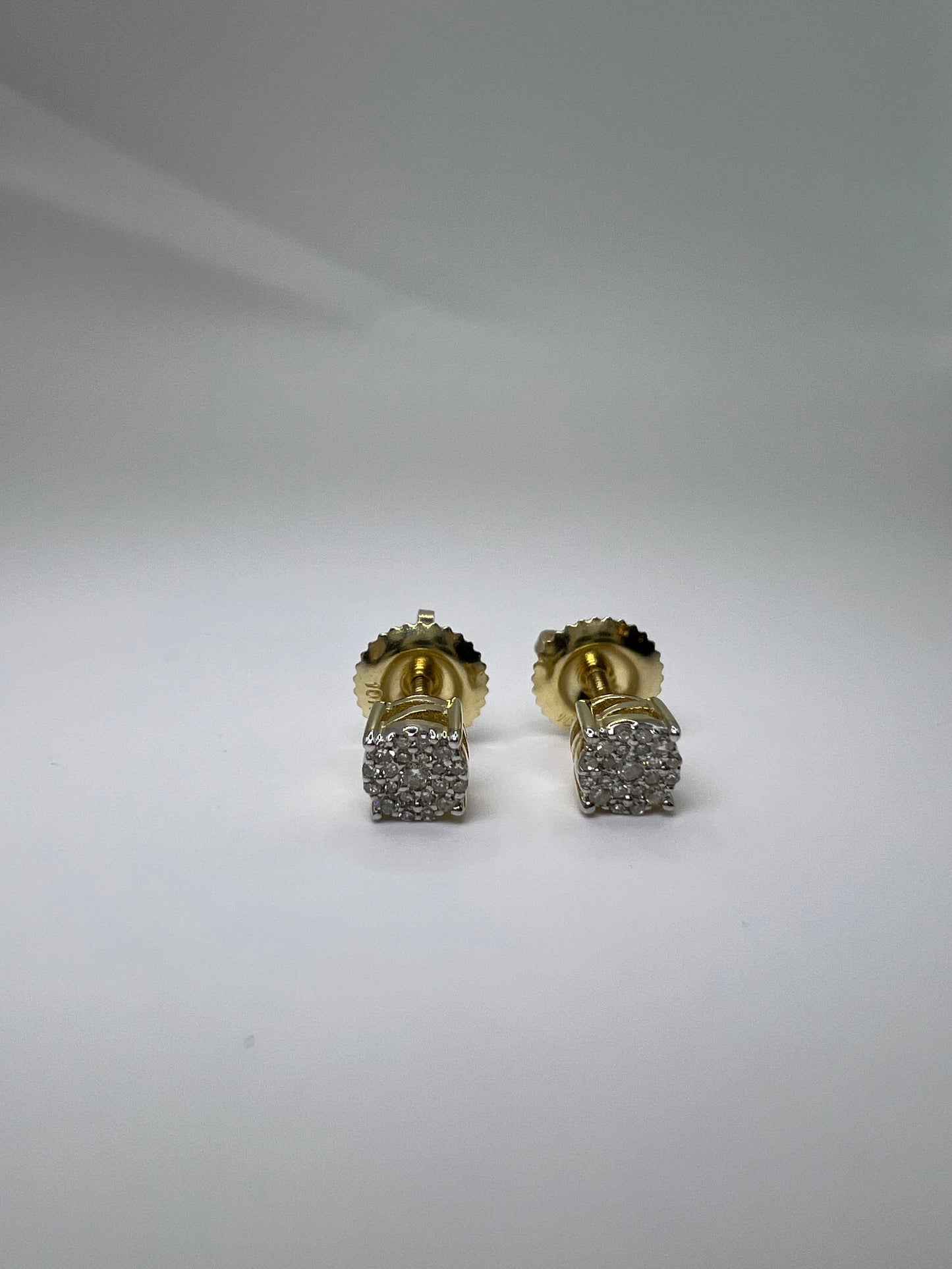 Broqueles cluster chico oro amarillo