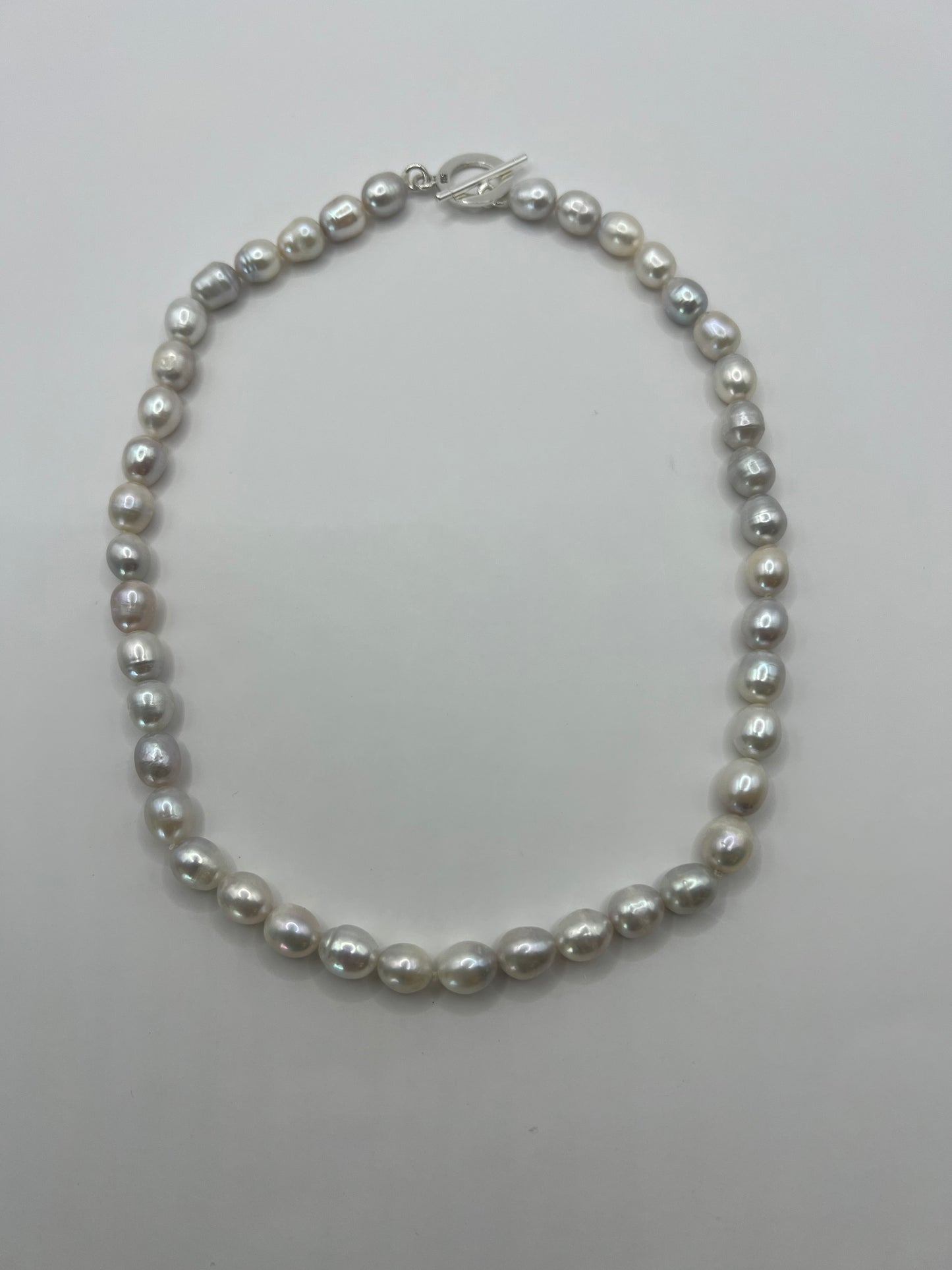 Collar Choker Perlas Calabacin gris C