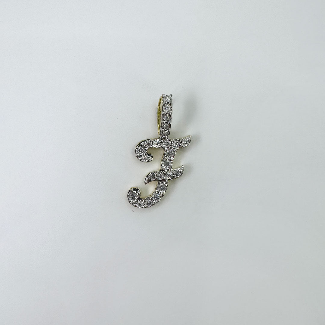 Dije letra "F" Cursiva XL