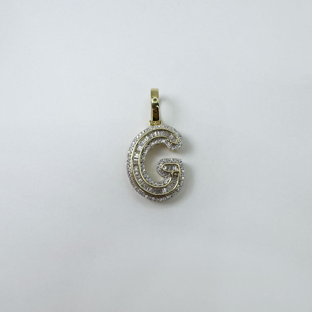 Dije letra "G" XL bubble