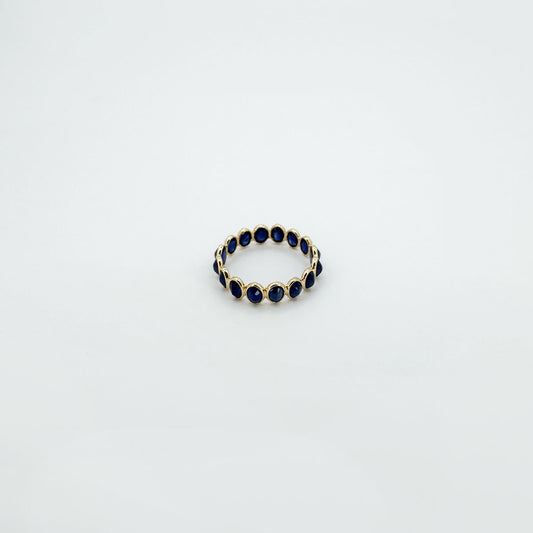 Anillo zafiros azul.