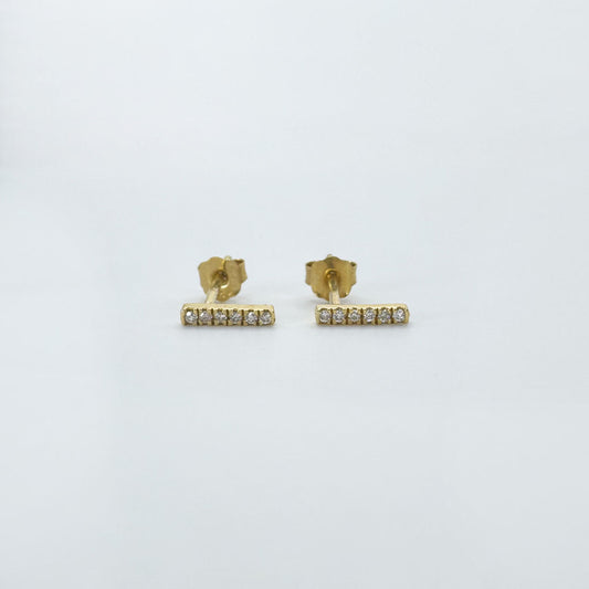 Broqueles diamante mini barra