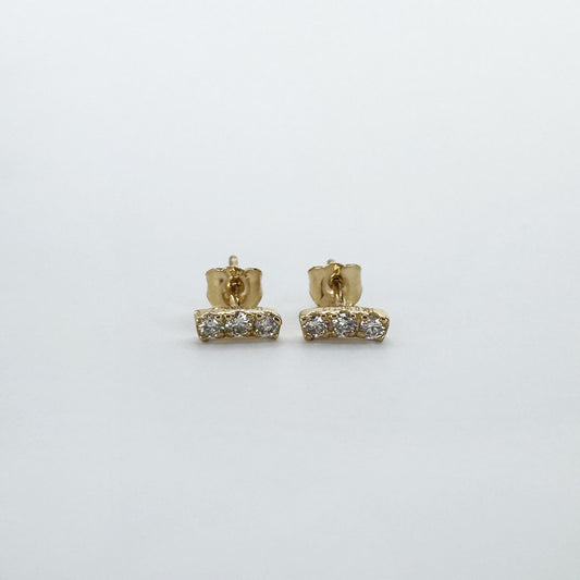 Broqueles diamante mini triple