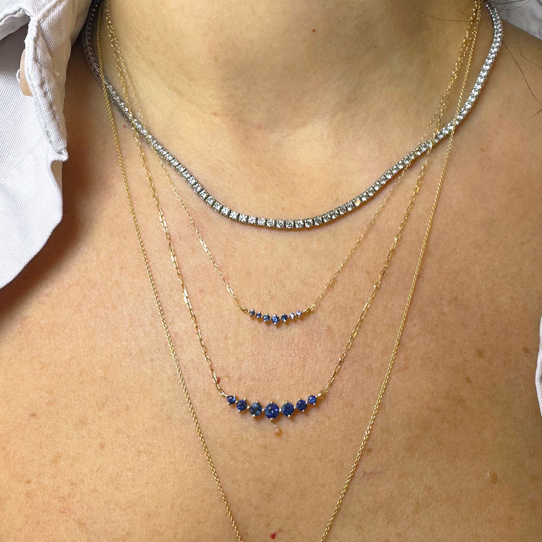 Collar zafiro mini barra