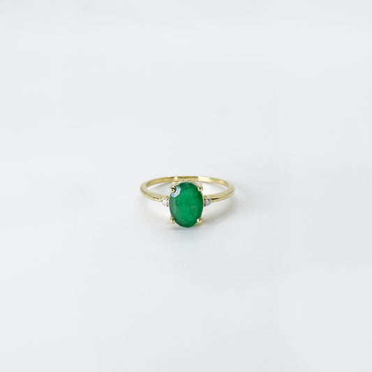 Anillo Esmeralda Oro Amarillo