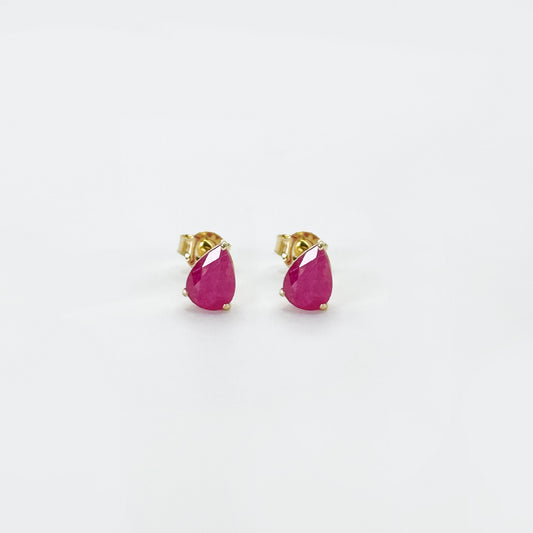 Aretes Rubí Gota