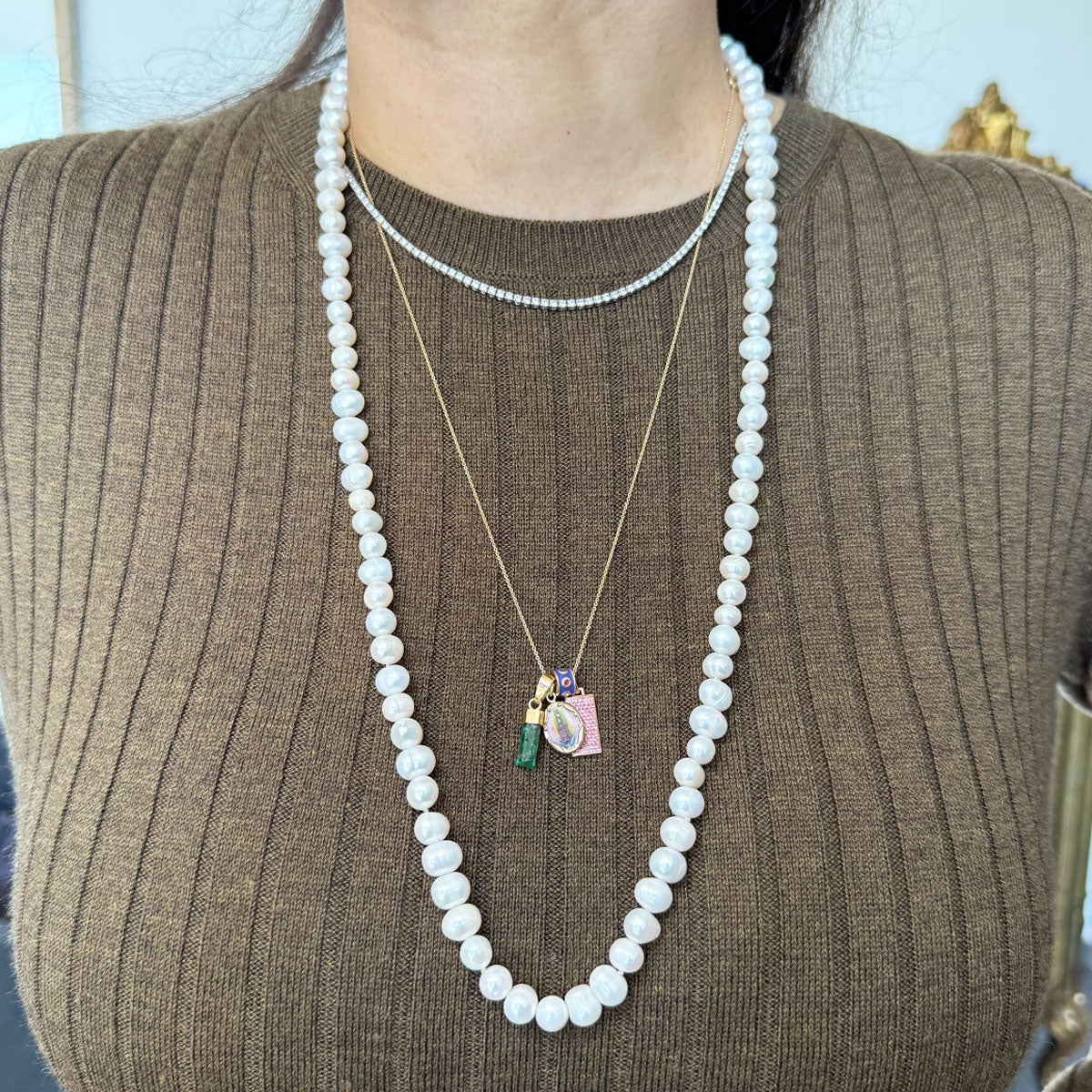 Collar perlas mediano potato