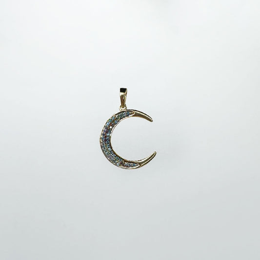 Charm HalfMoon diamantes azules