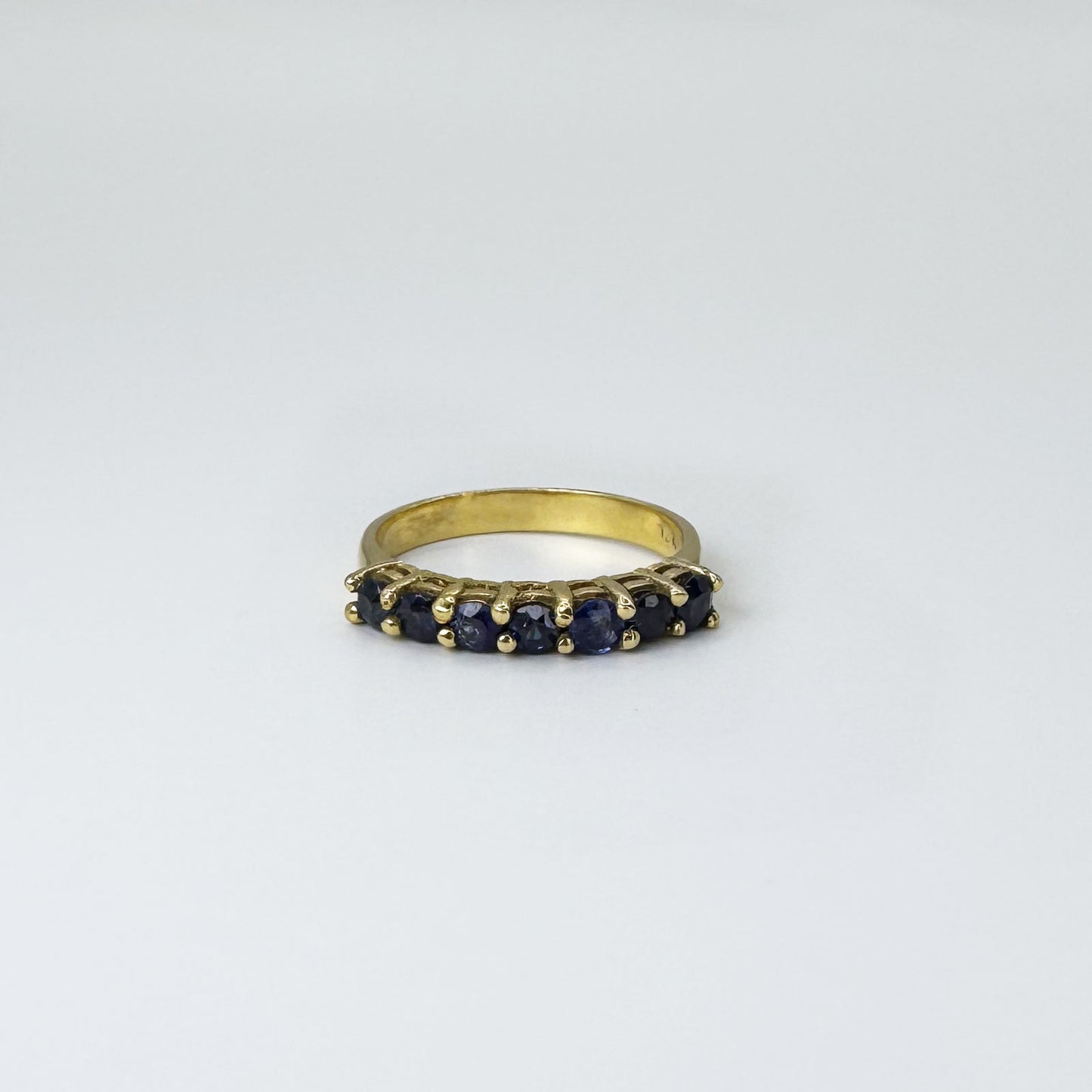 Anillo Zafiros Media - Churumbela Oro Amarillo