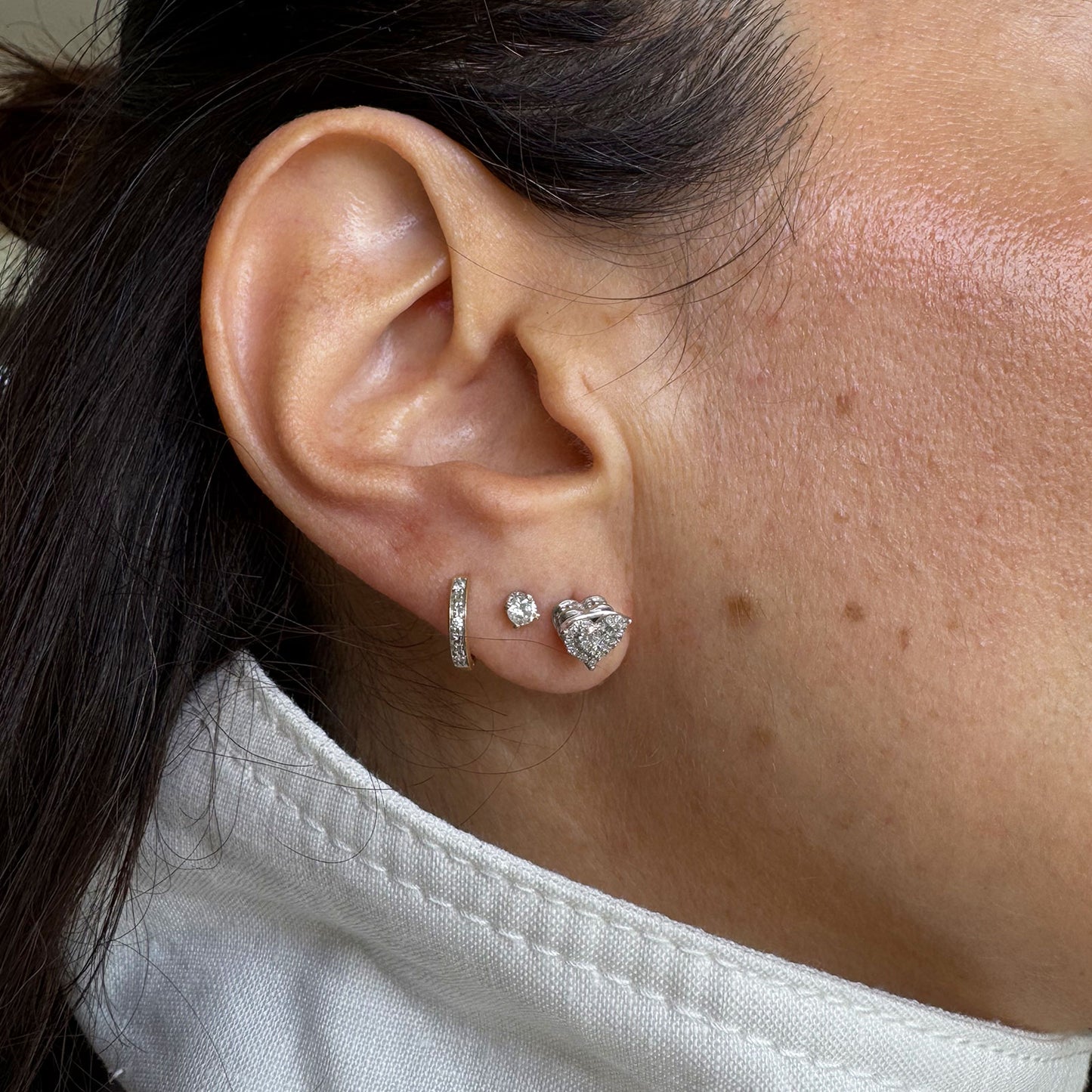 Piercings oro diamante chico.