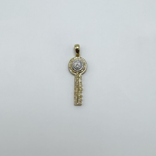 Dije llave (redonda) oro y diamantes