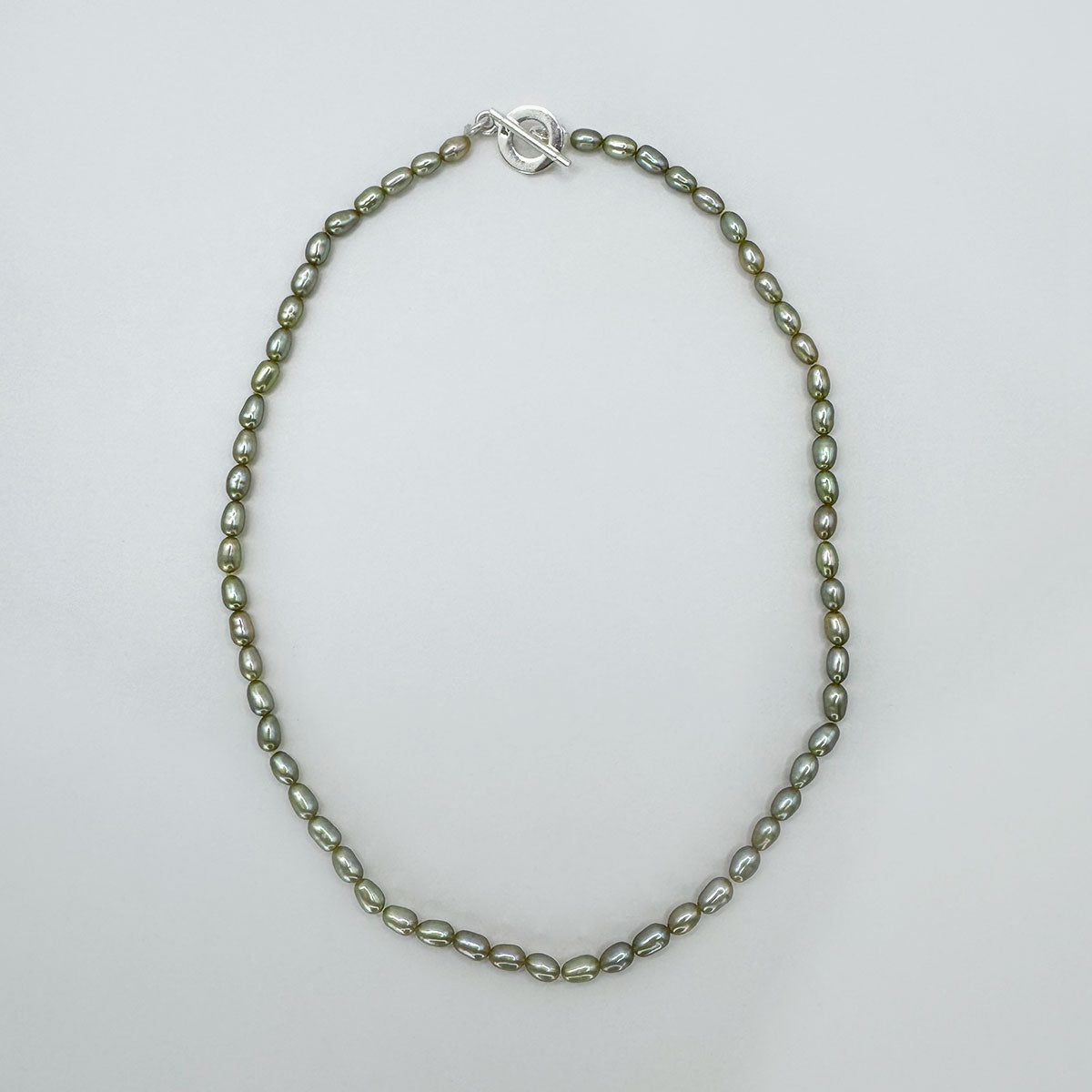 Collar perlas mini verde