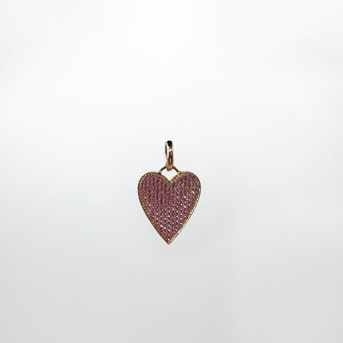 Charm Corazon Zafiros Rosa