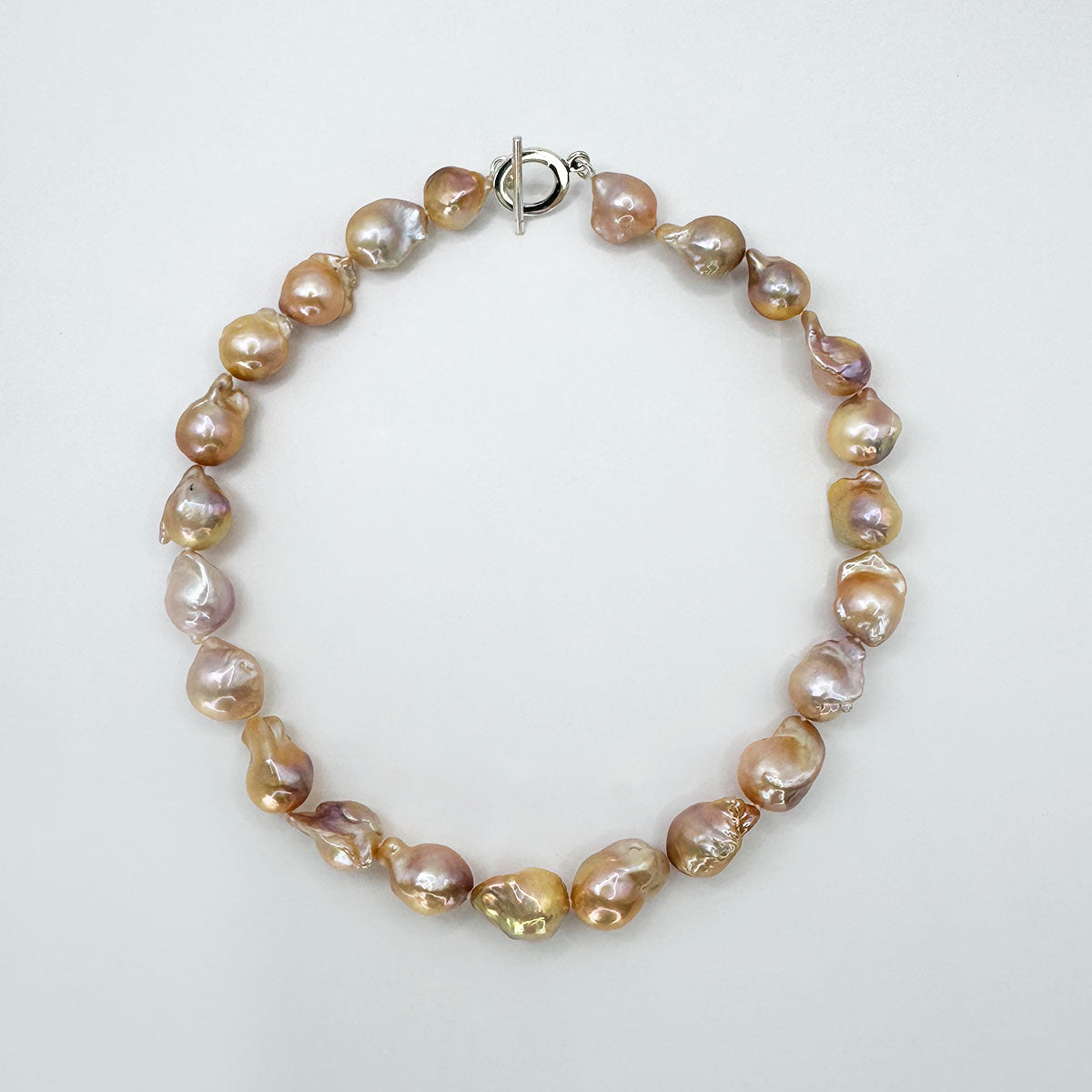 Collar chunky barroco color salmón