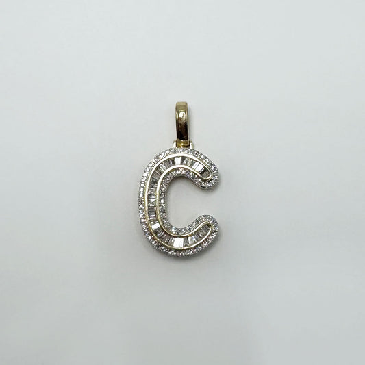 Dije letra "C" XL bubble