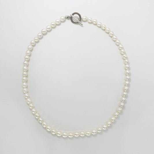 Collar perlas clásico calabacín.