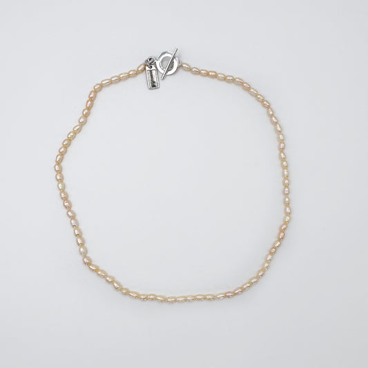 Collar perlas cultuvadas mini rosé.