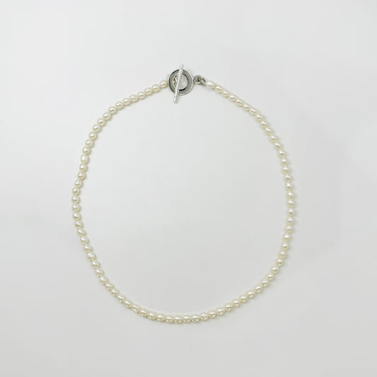 Collar perla cultivada semiredonda mini 36.