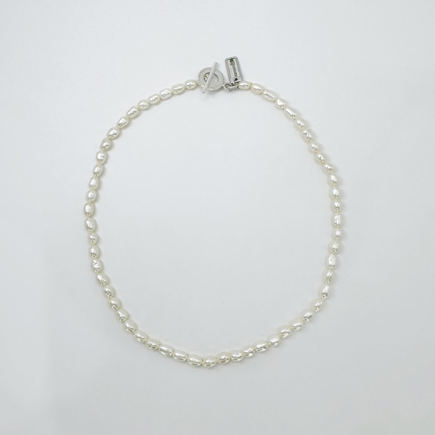 Collar perla cultivada arroz chica 39.