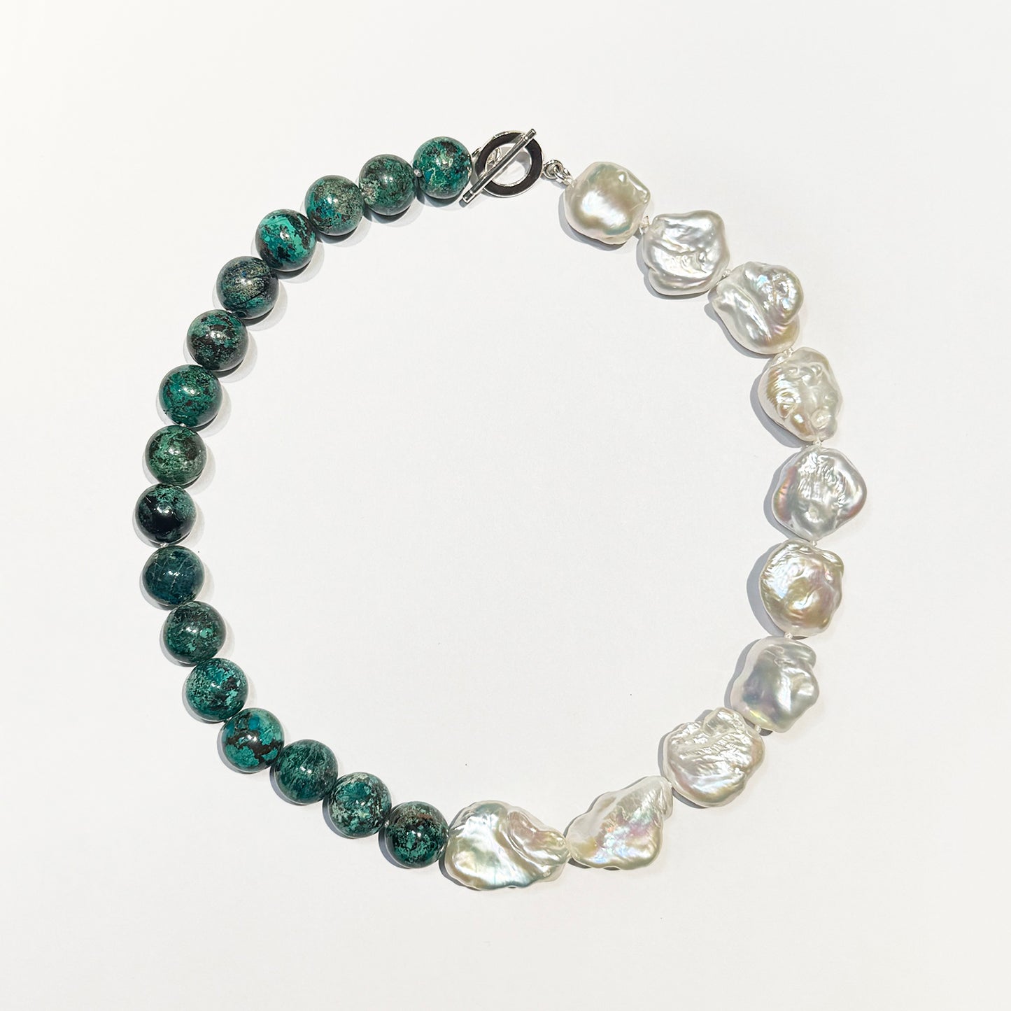 Collar marea perlas & chrysocolla