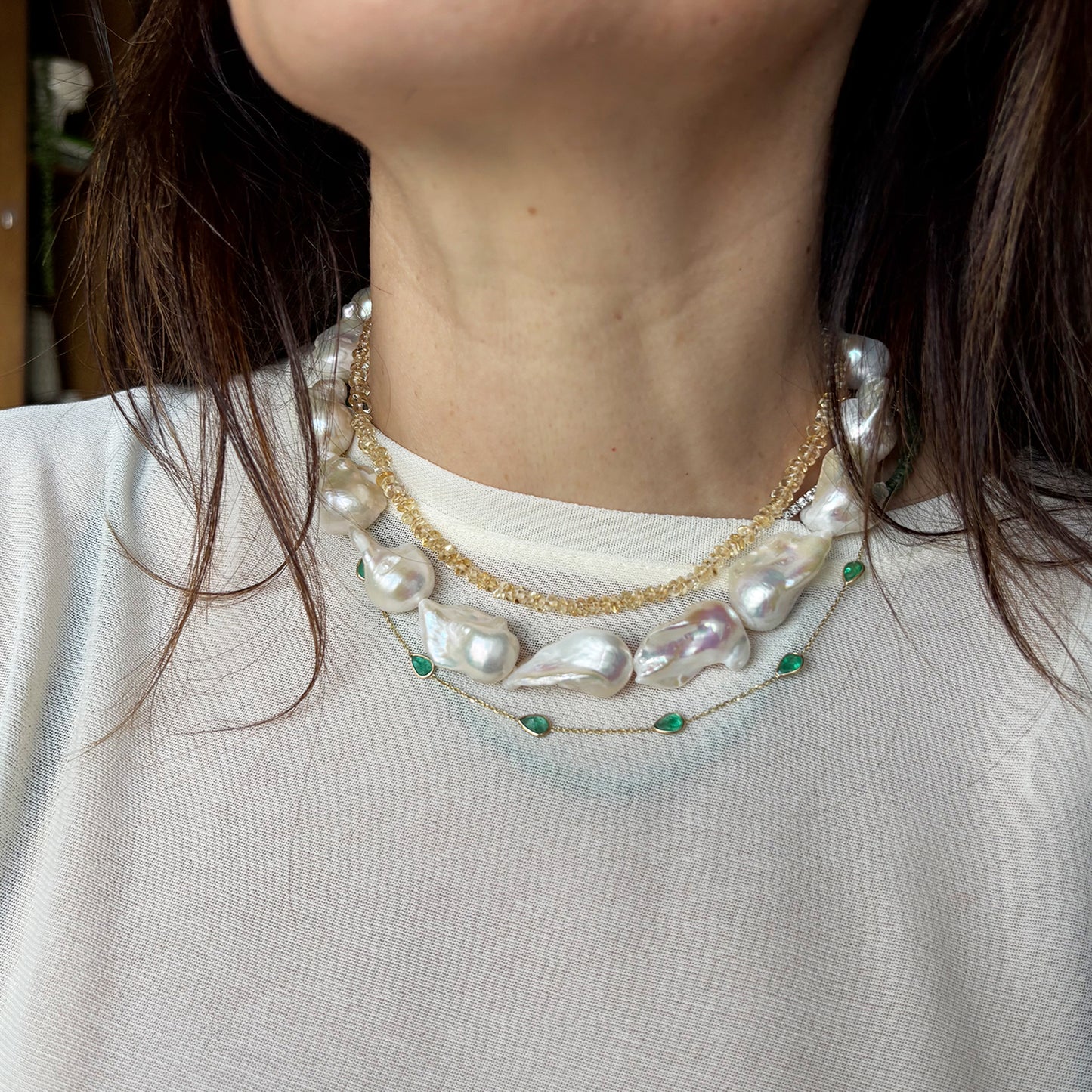 Collar citrina mini.