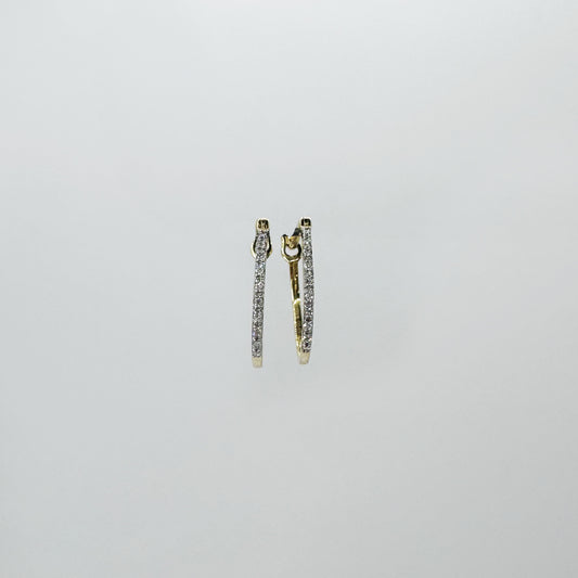 Arracadas oro amarillo con diamantes S