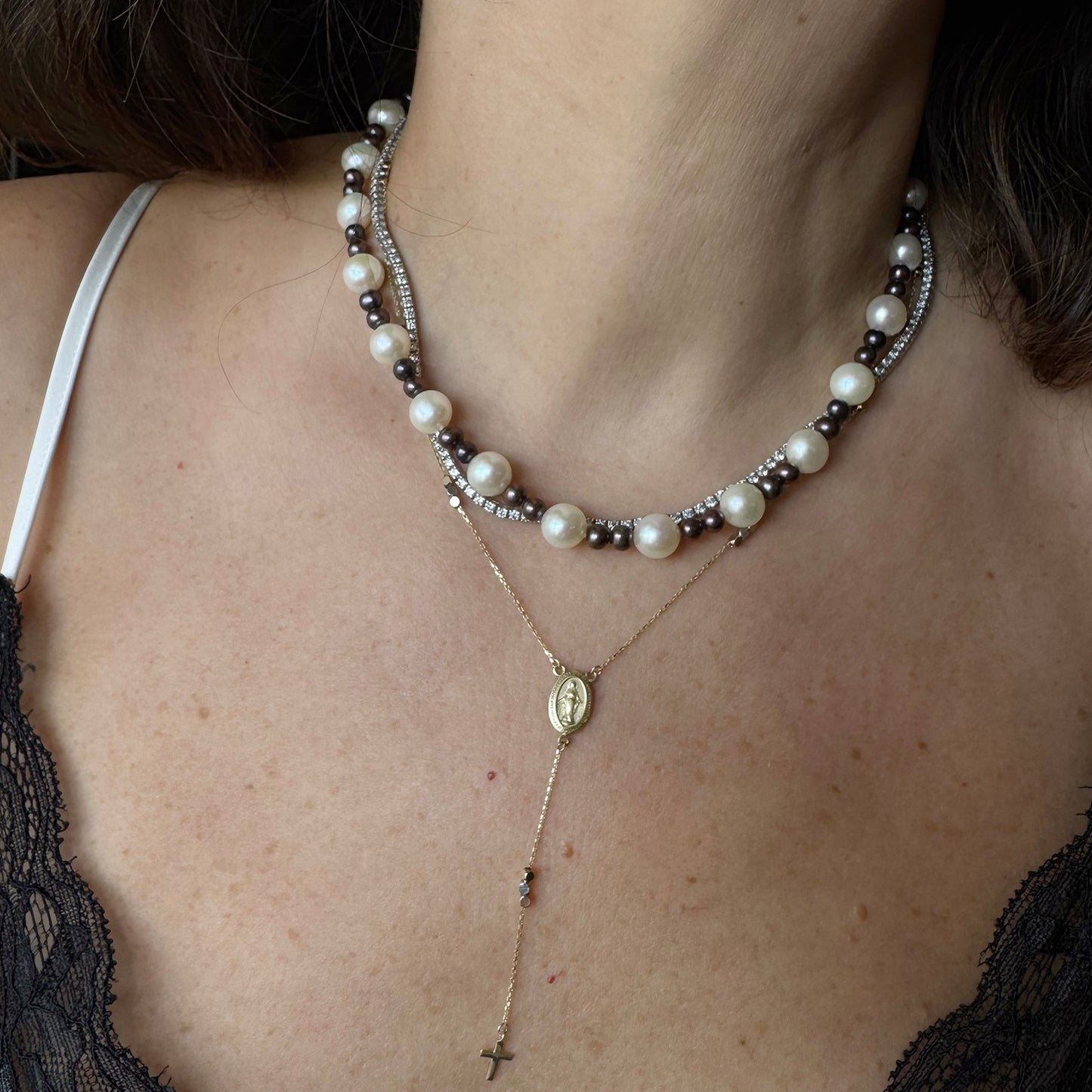 Collar perla Mixto 40