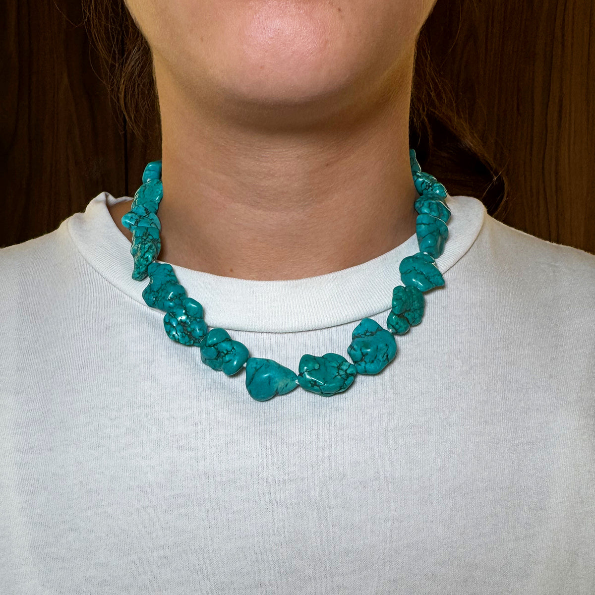 Collar turquesa natural.
