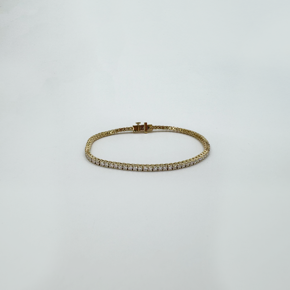 Pulsera tennis oro amarillo 14k diamante Lab Grown.